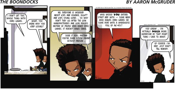 The Boondocks on Sunday December 24, 2000 Comic Strip