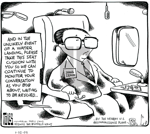 Tom Toles on Tuesday January 22, 2002 Comic Strip