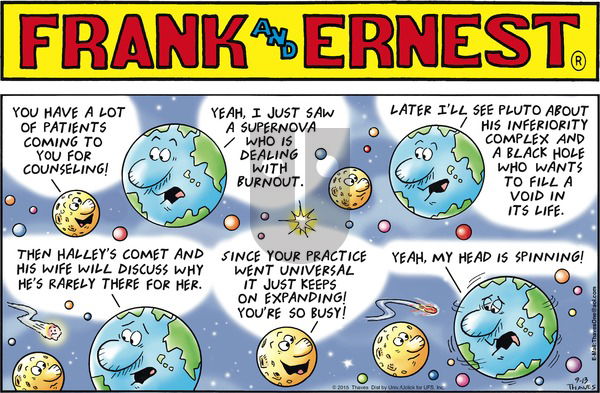 Frank and Ernest on Sunday September 13, 2015 Comic Strip
