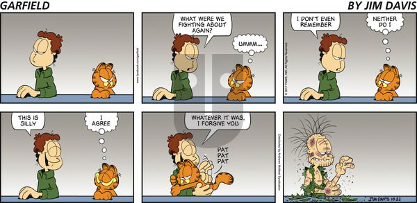 Garfield on Sunday October 22, 2017 Comic Strip