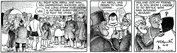 Alley Oop on Saturday December 15, 1956 Comic Strip