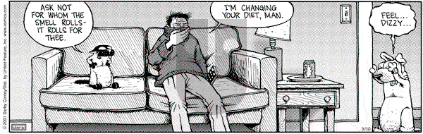 Get Fuzzy on Saturday March 10, 2001 Comic Strip