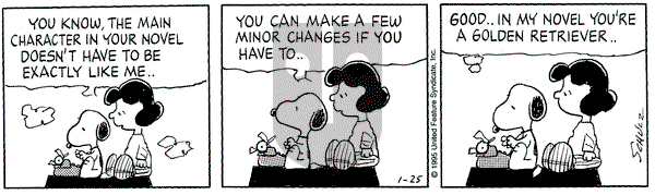 Peanuts - Wednesday January 25, 1995 Comic Strip