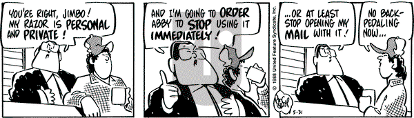 Rose is Rose on Tuesday May 31, 1988 Comic Strip