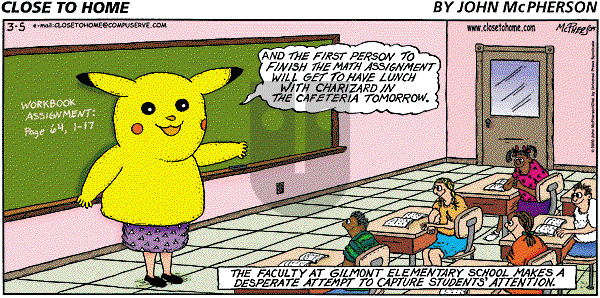 Close to Home on Sunday March 5, 2000 Comic Strip