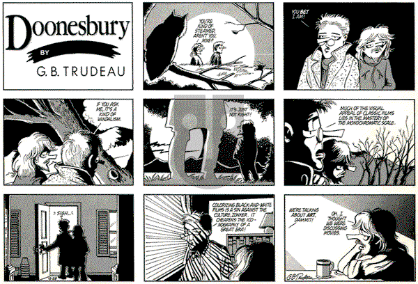 Doonesbury on Sunday December 28, 1986 Comic Strip