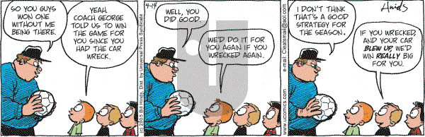 Cleats - Thursday April 14, 2005 Comic Strip