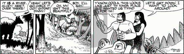 Alley Oop on Monday May 23, 1977 Comic Strip