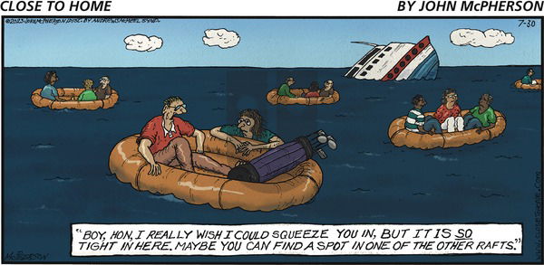 Close to Home on Sunday July 30, 2023 Comic Strip