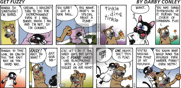 Get Fuzzy on Sunday August 31, 2014 Comic Strip