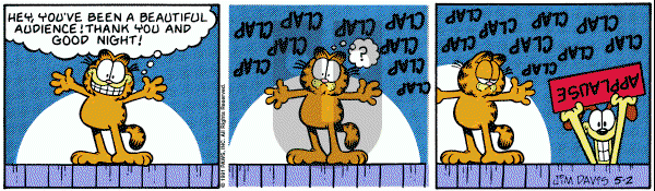 Garfield on Thursday May 2, 1991 Comic Strip
