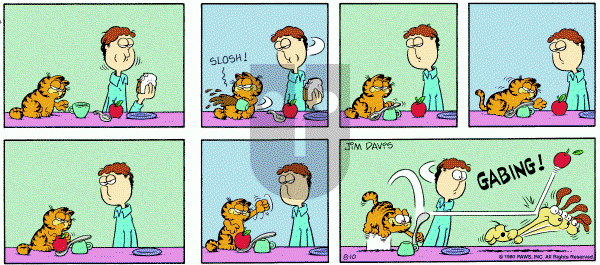Garfield on Sunday August 10, 1980 Comic Strip