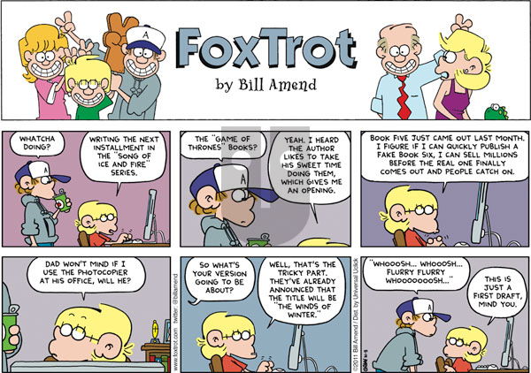 FoxTrot - Sunday August 14, 2011 Comic Strip