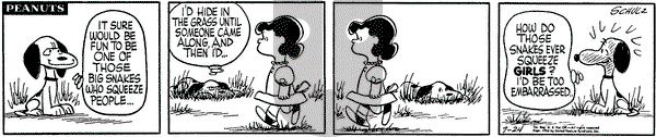 Peanuts on Tuesday July 24, 1956 Comic Strip