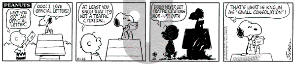 Peanuts on Monday February 26, 1973 Comic Strip