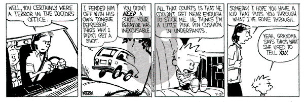 Calvin and Hobbes on Friday July 31, 1987 Comic Strip