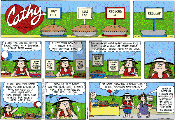 Cathy Classics - Sunday July 7, 2013 Comic Strip