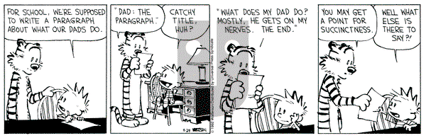 Calvin and Hobbes on Wednesday April 29, 1992 Comic Strip