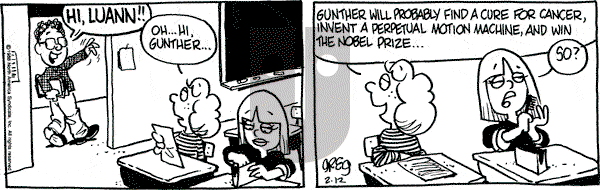 Luann on Friday February 12, 1988 Comic Strip