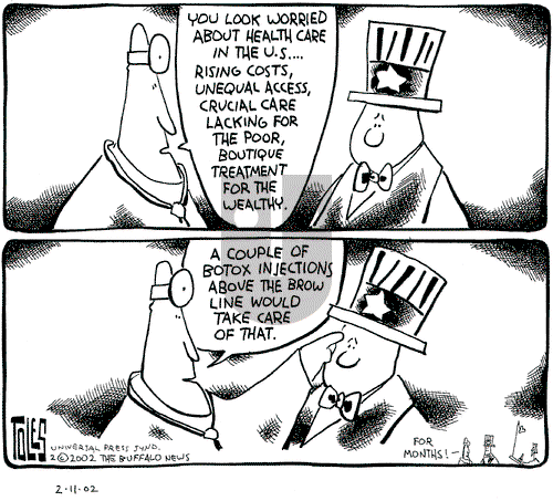 Tom Toles on Monday February 11, 2002 Comic Strip