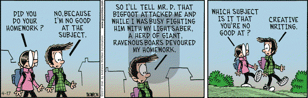 Grand Avenue on Monday April 17, 2017 Comic Strip