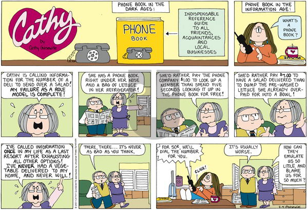 Cathy Classics on Sunday February 4, 2001 Comic Strip