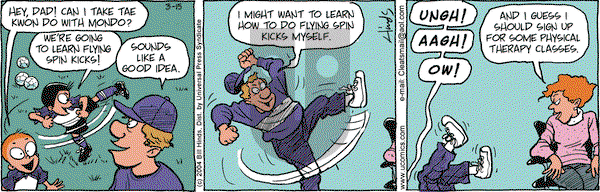 Cleats on Wednesday March 17, 2004 Comic Strip