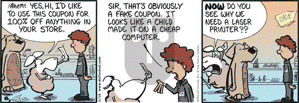 DeFlocked on Saturday January 16, 2016 Comic Strip
