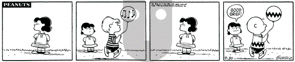 Peanuts on Monday September 30, 1957 Comic Strip
