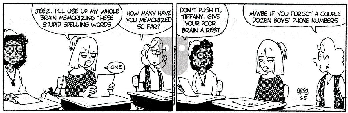 Luann - Tuesday March 5, 1996 Comic Strip