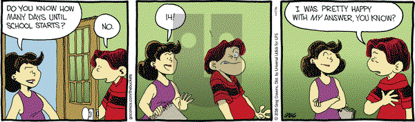 The Buckets on Monday August 1, 2016 Comic Strip