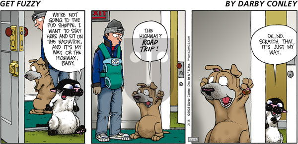 Get Fuzzy on Sunday February 16, 2003 Comic Strip