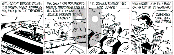 Calvin and Hobbes on Monday November 18, 1991 Comic Strip