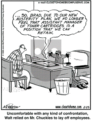 Close to Home on Thursday February 25, 1999 Comic Strip