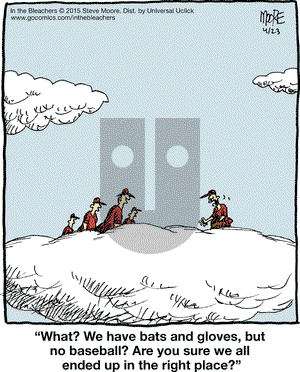 In the Bleachers on Thursday April 23, 2015 Comic Strip