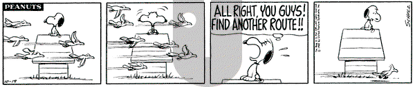 Peanuts on Tuesday October 19, 1965 Comic Strip