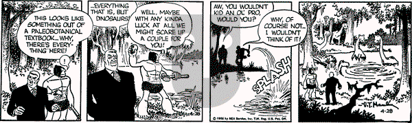 Alley Oop on Saturday April 28, 1956 Comic Strip