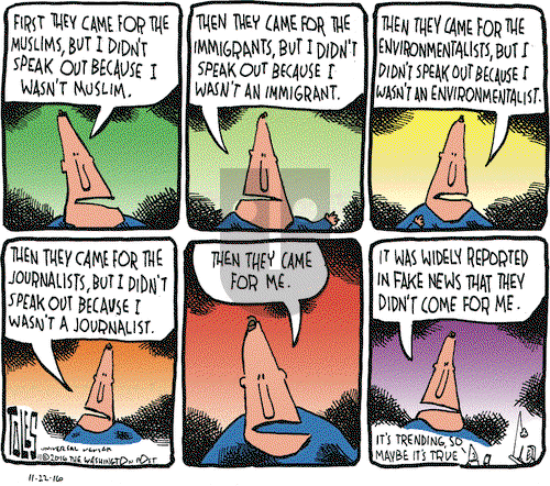 Tom Toles on Tuesday November 22, 2016 Comic Strip