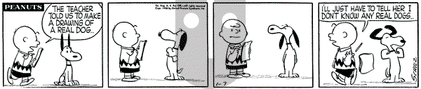 Peanuts on Tuesday January 7, 1958 Comic Strip