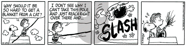 Peanuts on Tuesday October 24, 1978 Comic Strip
