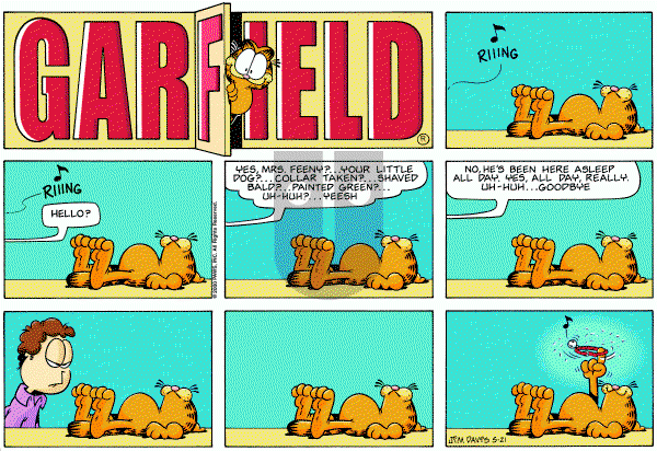 Garfield - Sunday May 21, 2000 Comic Strip