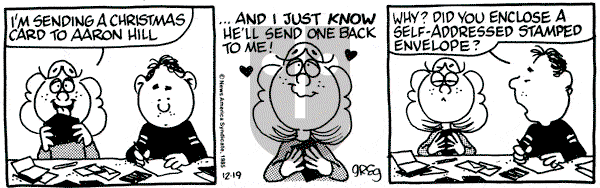 Luann on Thursday December 19, 1985 Comic Strip