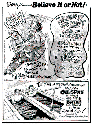 Ripley's Believe It or Not on Wednesday March 7, 2007 Comic Strip