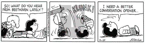 Peanuts on Friday September 29, 1995 Comic Strip
