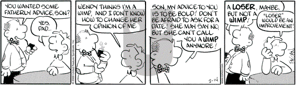 Drabble on Monday February 14, 2000 Comic Strip