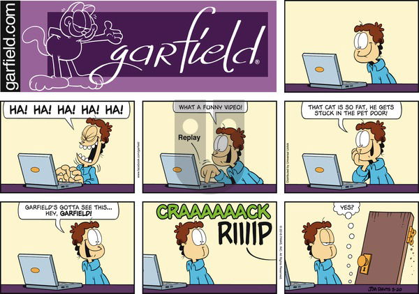 Garfield on Sunday March 20, 2016 Comic Strip