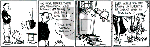 Calvin and Hobbes on Saturday April 13, 1991 Comic Strip