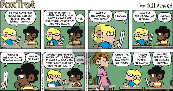 FoxTrot on Sunday September 22, 2019 Comic Strip