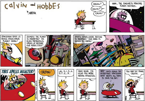 Calvin and Hobbes on Sunday September 3, 1989 Comic Strip