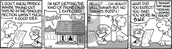 Drabble on Sunday October 26, 1997 Comic Strip
